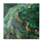 Stone Green Gold Agate Marble  Tile<br><div class="desc">This design may be personalised by choosing the Edit Design option. You may also transfer onto other items. Contact me at colorflowcreations@gmail.com or use the chat option at the top of the page if you wish to have this design on another product or need assistance with this design. I am...</div>