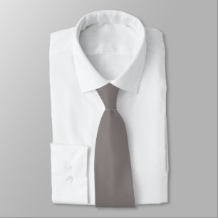Stone Grey Hidden Initials Solid Colour Neck Tie