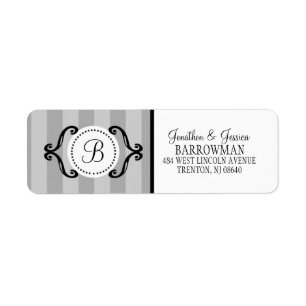 Stone Grey Sweet Charming Striped Personalizedg