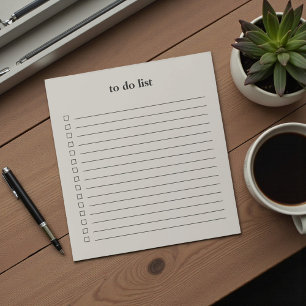 Stone Grey To Do List Minimalist Teacher Simple Notepad