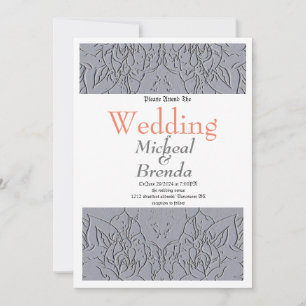 Stone Grey Wedding Invitation