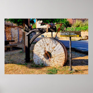 Stone grinding wheel poster