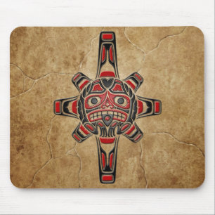 Stone Haida Sun Mask Mouse Mat