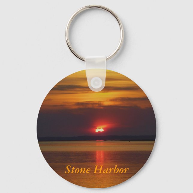 Stone Harbour sunset keychain (Front)