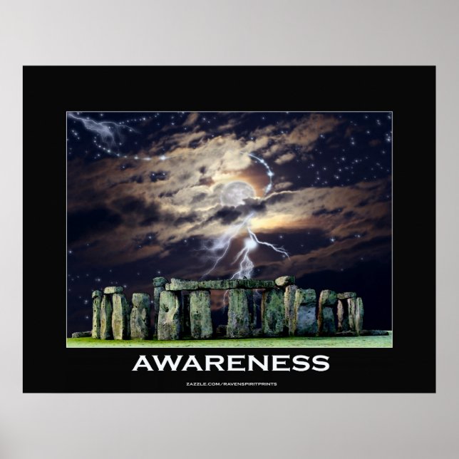STONE HENGE Awareness Motivational Art Poster (Front)