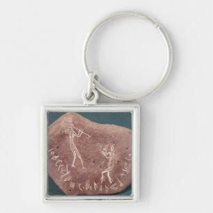 Stone inscribed with a dancer key ring