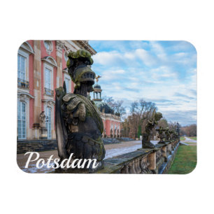 Stone knight statues near palace in Potsdam Magnet