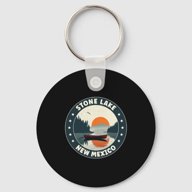 Stone Lake New Mexico Sunset T Shirt  Key Ring (Front)