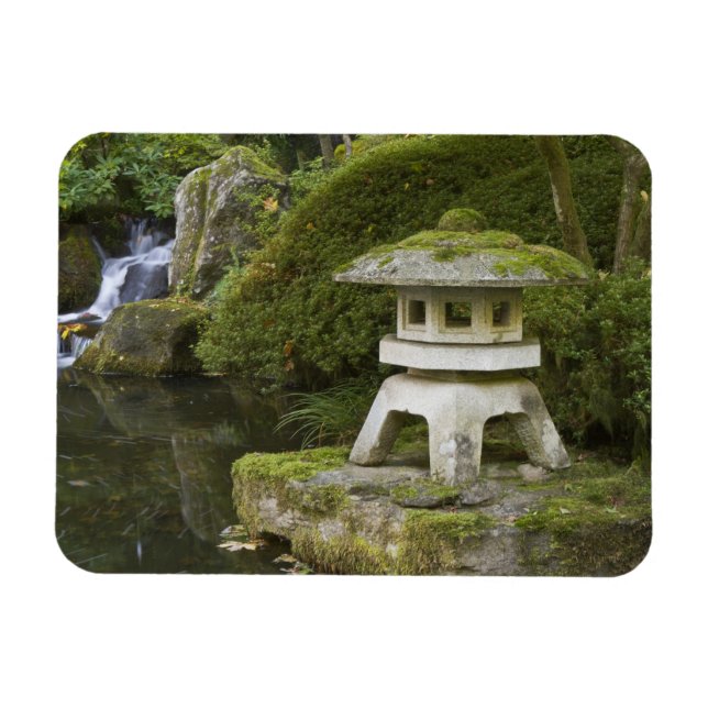 Stone lantern and Heavenly Falls Magnet (Horizontal)