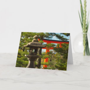 Stone Lantern and Torii Gate Card