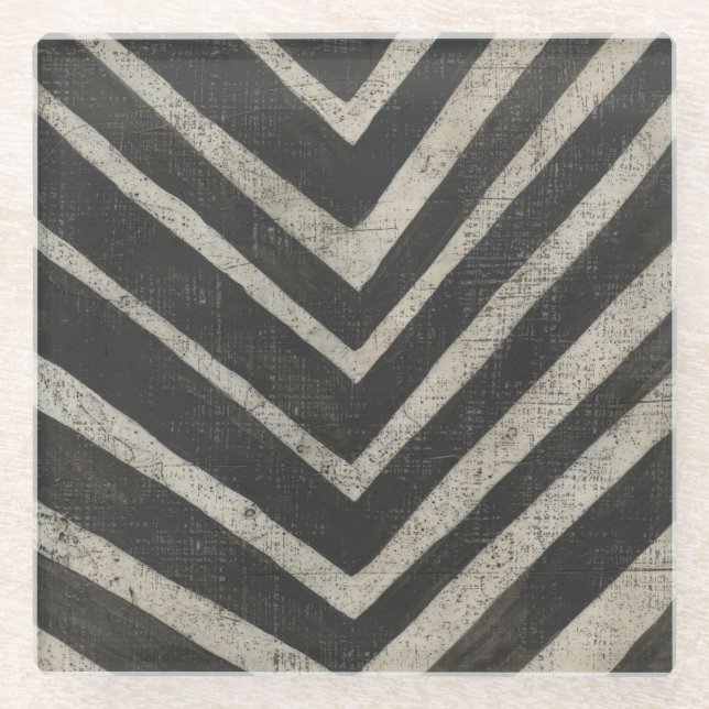 Stone - Lines Glass Coaster (Front)