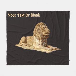 Stone Lion Fleece Blanket