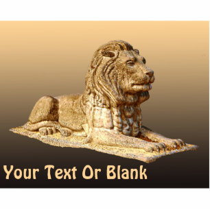Stone Lion Photo Sculpture Magnet
