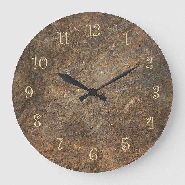 Stone Look Kitchen Wall Clocks (Front)