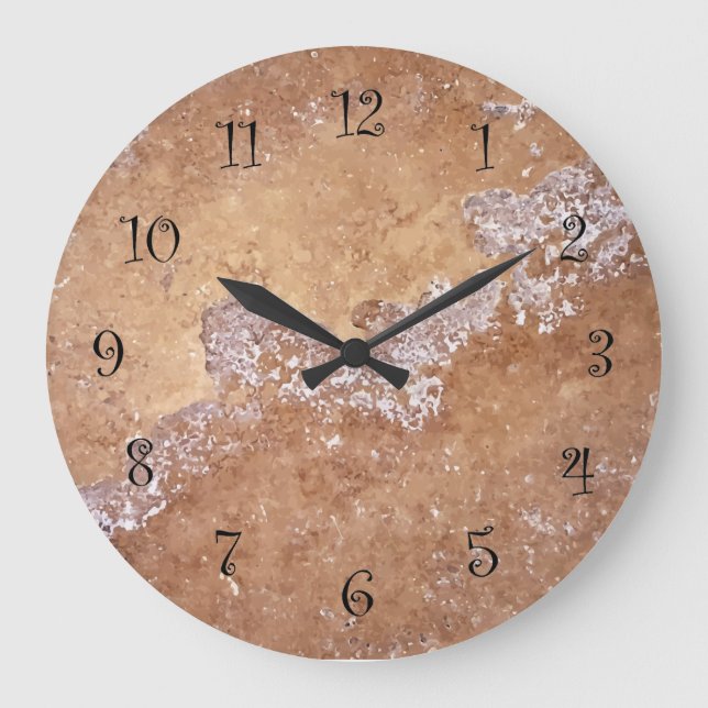 Stone Look Kitchen Wall Clocks (Front)
