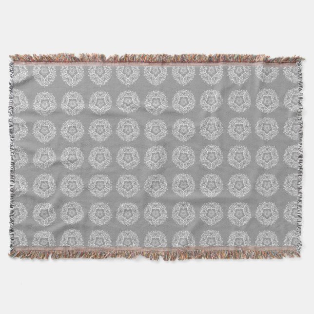 Stone Mandala Throw Blanket (Front)