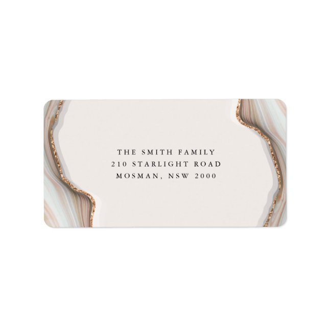 Stone Marble Agate Return Address Label (Front)