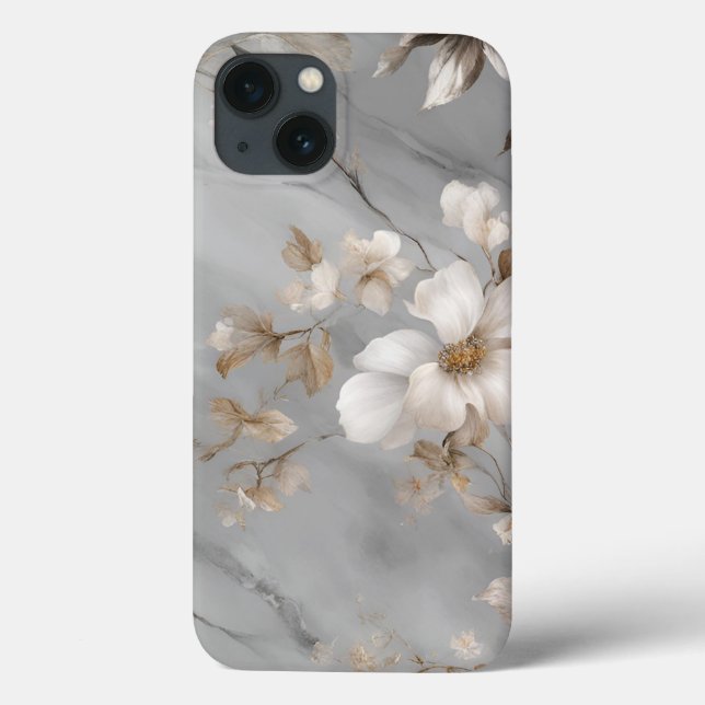 Stone Marble Design - Flowers Case-Mate iPhone Case (Back)