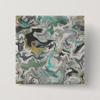 Stone Marbling with Turquoise Veins 2" Square 15 Cm Square Badge