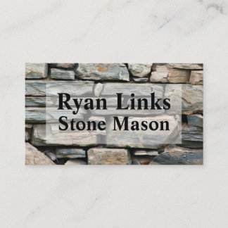 Stone Mason Background Business Cards