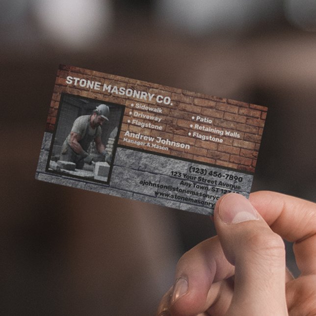 Stone Masonry Company Business Card (Creator Uploaded)