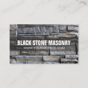Stone Masonry Construction Business Card