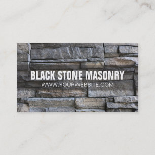 Stone Masonry Construction Business Card