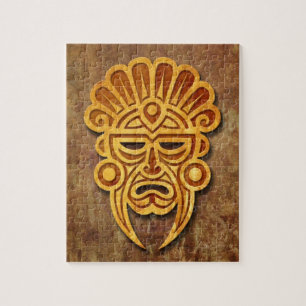 Stone Mayan Mask Jigsaw Puzzle