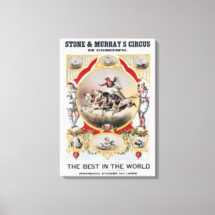 Stone & Murray's Circus, Circa 1870. Canvas Print