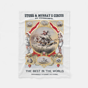 Stone & Murray's Circus, Circa 1870. Fleece Blanket