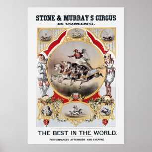Stone & Murray's Circus, Circa 1870. Poster