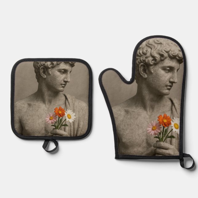 stone oven mitt & pot holder set (Front)