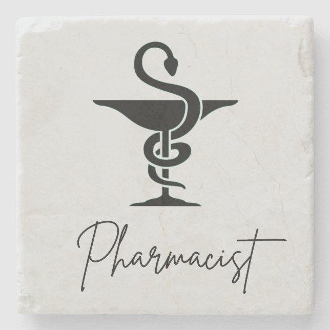 Stone Pharmacist Coaster  (Front)