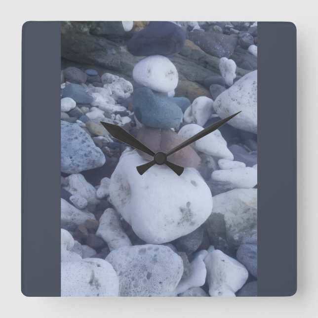 STONE PILLAR SQUARE WALL CLOCK (Front)