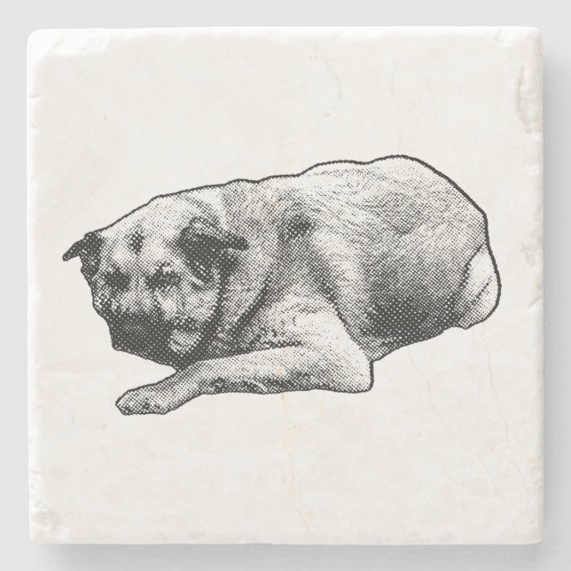 Stone Rest, Dotted Scene Coaster (Front)