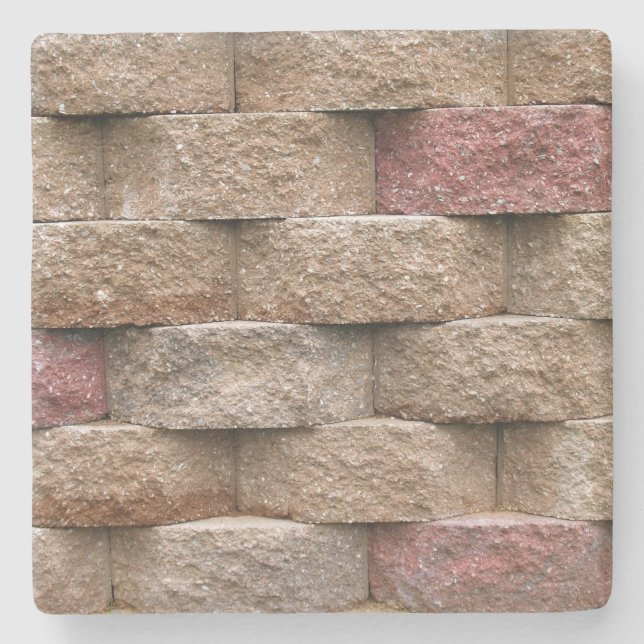 Stone Retaining Wall Texture, Square coaster (Front)