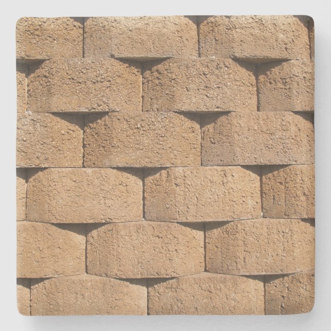 Stone Retaining Wall Texture, Square coaster (Front)