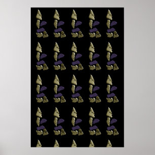Stone Rhino Woman Poster