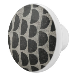 Stone - Semicircles Ceramic Knob
