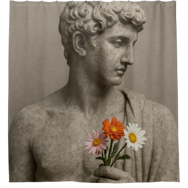 stone shower curtain (Front)