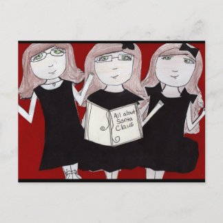 Stone Sister Christmas Holiday Postcard