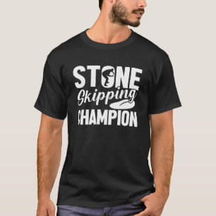 Stone Skipping Champion Flat Stone Skipping Techni T-Shirt