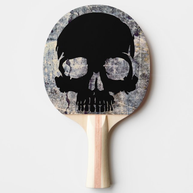 Stone skull ping pong paddle (Front)