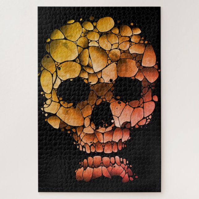 Stone Skull – Unique Rock-Inspired Gothic Art Jigsaw Puzzle (Vertical)