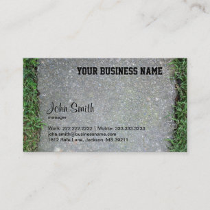 Stone Slab and Green Grass business card