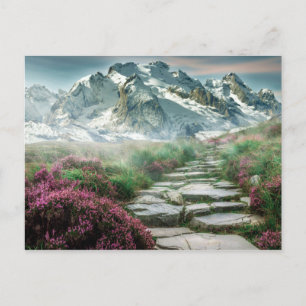 Stone Staircase to the Mountain Top Postcard