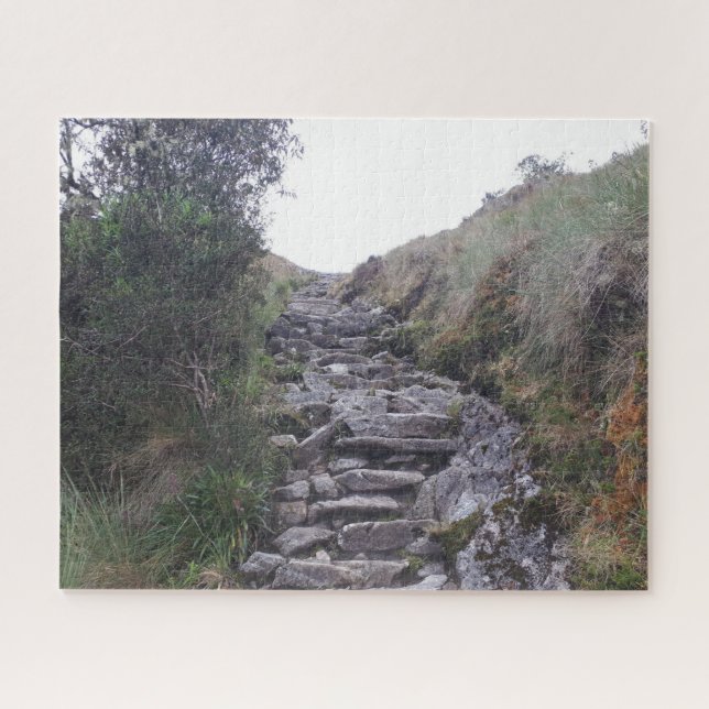 Stone Stairs Inca Trail Peru The Andes Trek Jigsaw Puzzle (Horizontal)