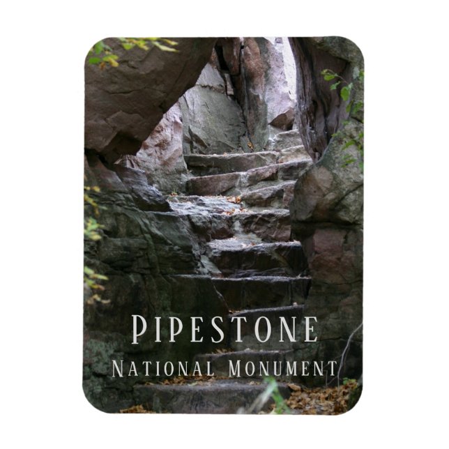 Stone Steps, Circle Trail, Pipestone, Minnesota Magnet (Vertical)