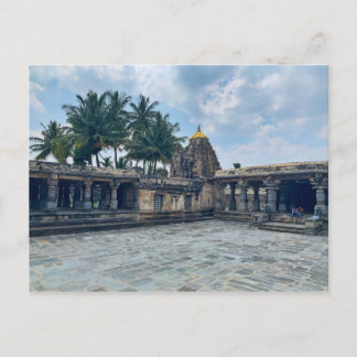 Stone temple in Belur, Karnataka, India Postcard