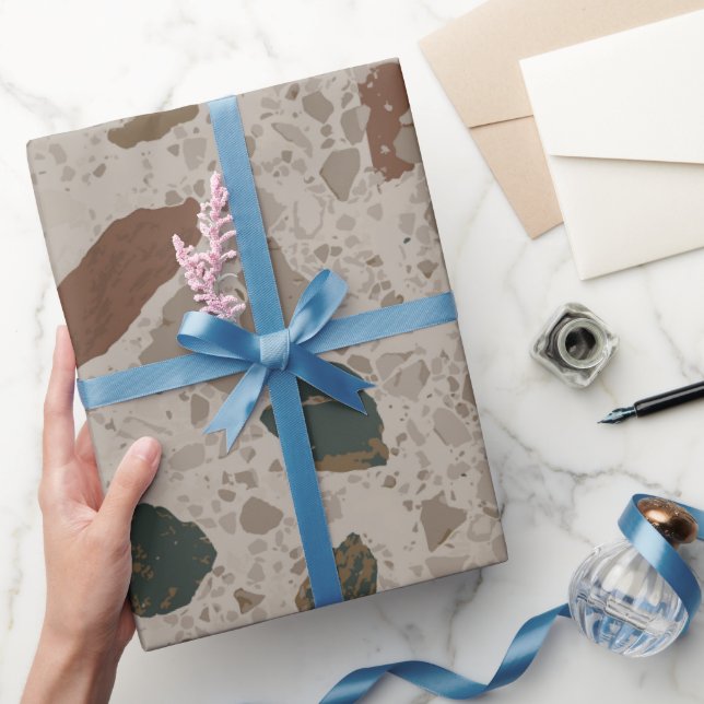 Stone Terrazzo Pattern  Wrapping Paper (Gifting)